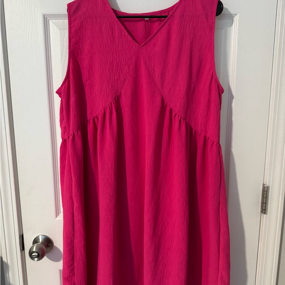 Sleeveless Pink Women's Dress